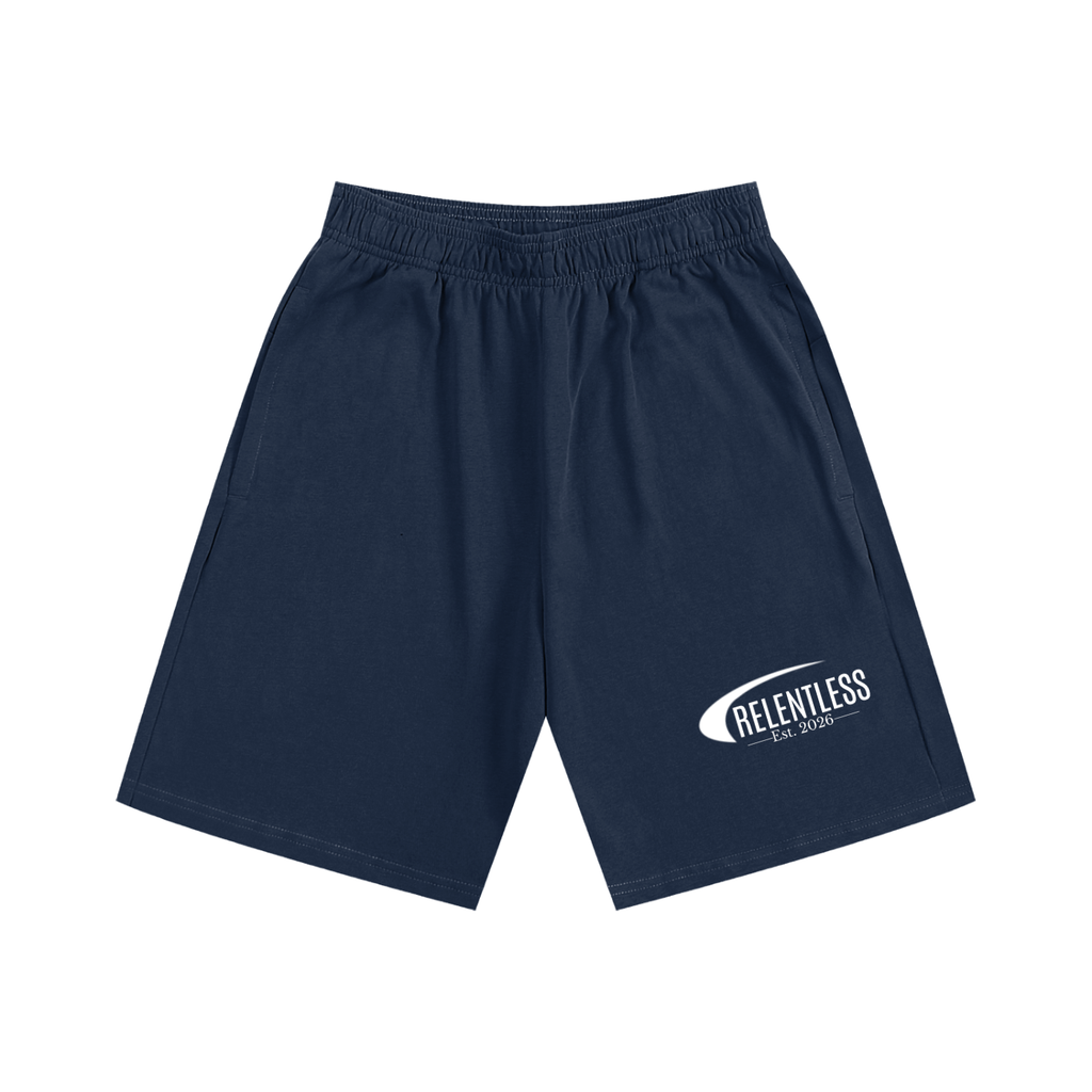 RELENTLESS NAVY COTTON SHORTS