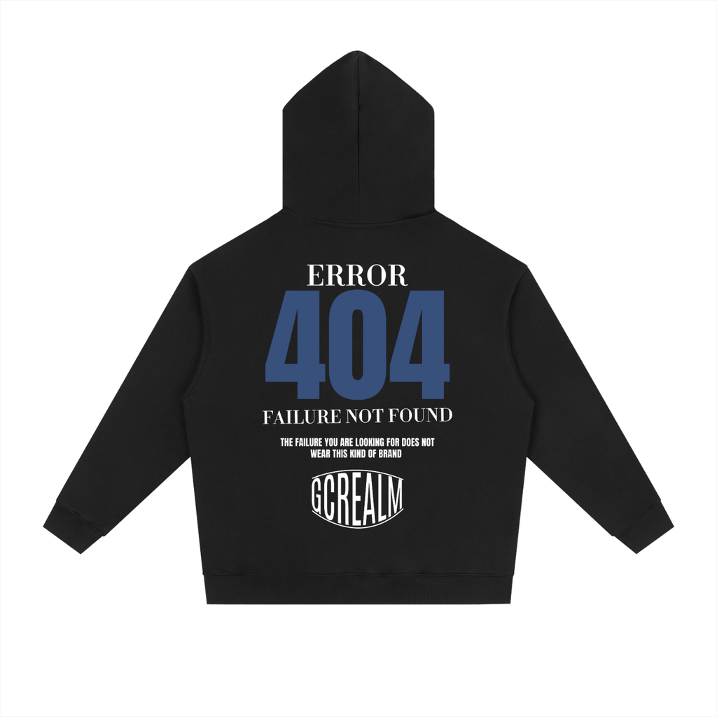 ERROR 404 COTTON HOODIE (DARK)