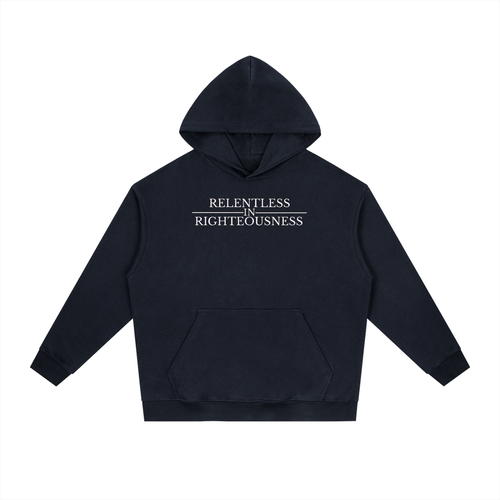 RELENTLESS IN RIGHTEOUSNESS COTTON HOODIE (DARK)