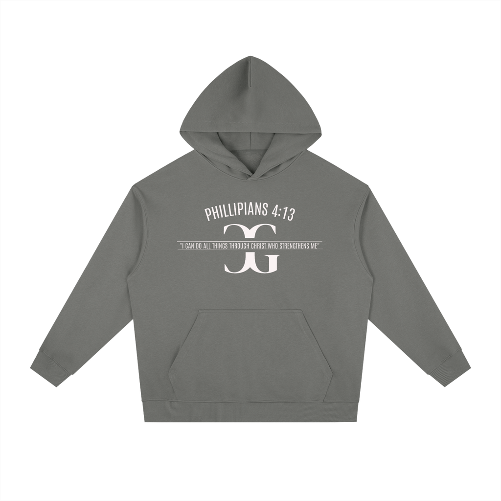 PHILIPPIANS 4:13 COTTON HOODIE (DARK)
