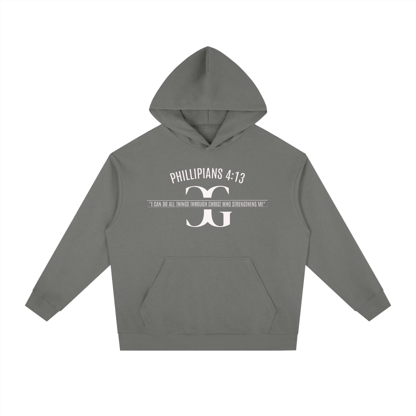 PHILIPPIANS 4:13 COTTON HOODIE (DARK)
