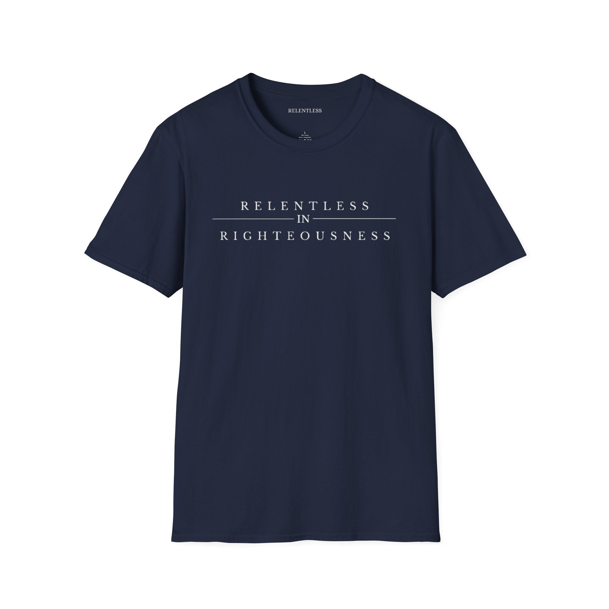 RELENTLESS IN RIGHTEOUSNESS COTTON T-SHIRT (DARK)