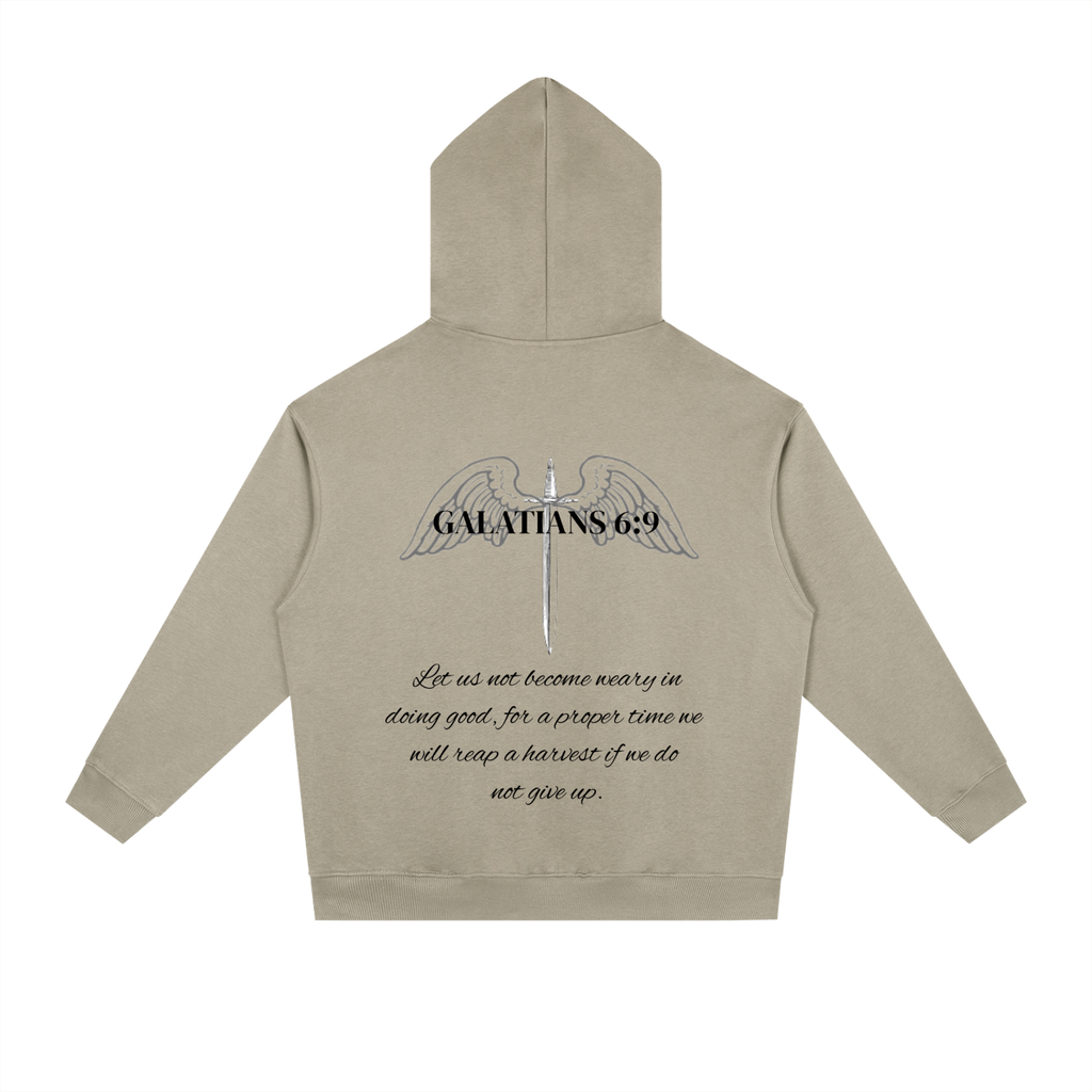 GALATIANS 6:9 COTTON HOODIE