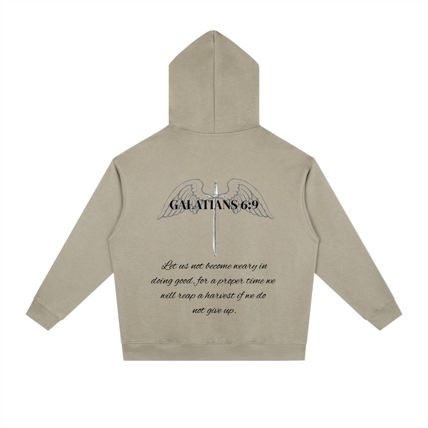 GALATIANS 6:9 COTTON HOODIE