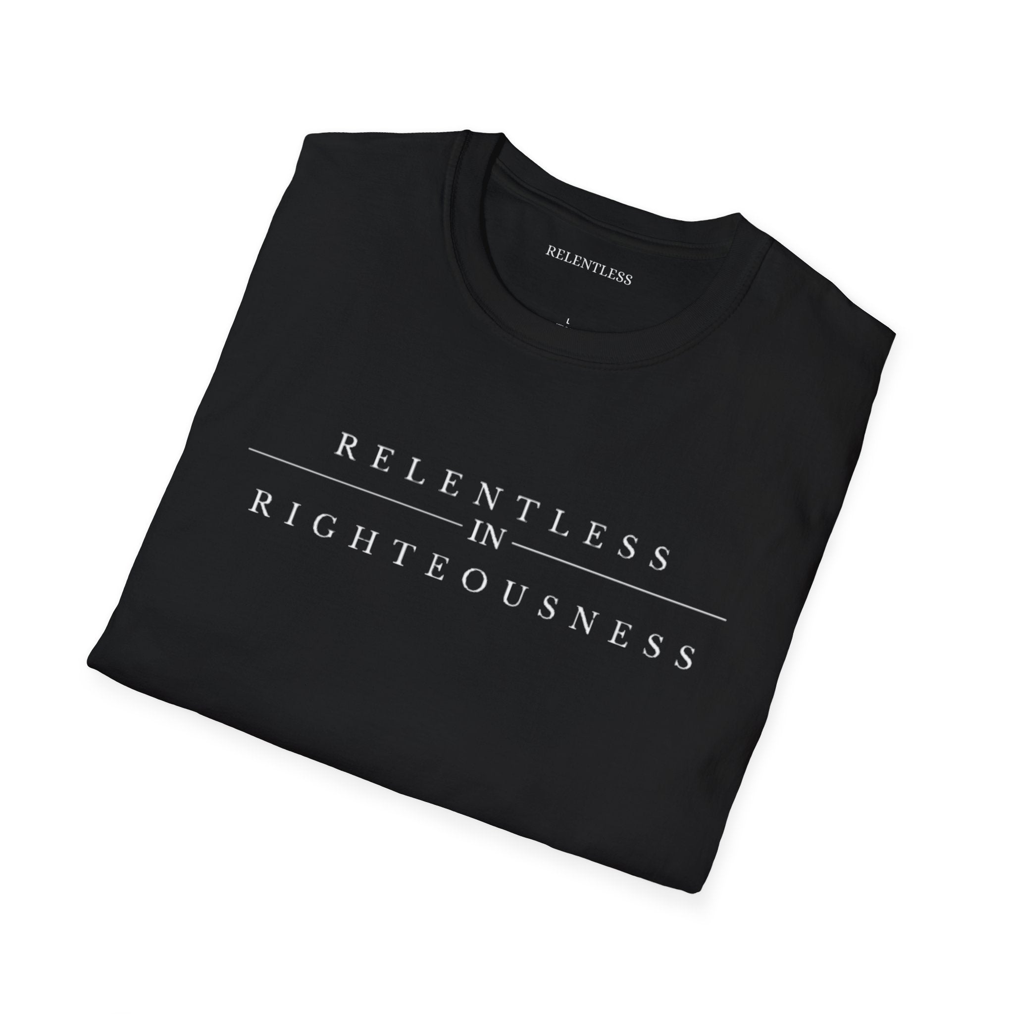 RELENTLESS IN RIGHTEOUSNESS COTTON T-SHIRT (DARK)