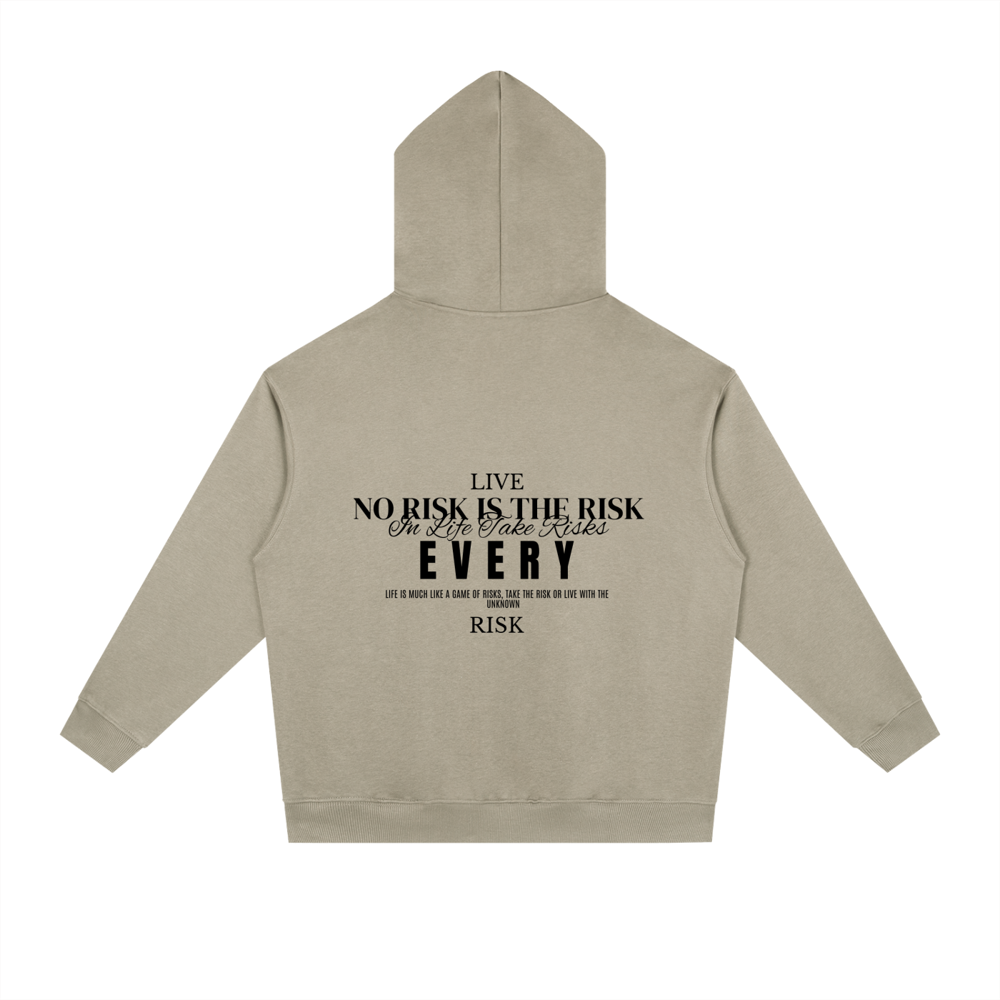LIVE EVERY RISK COTTON HOODIE