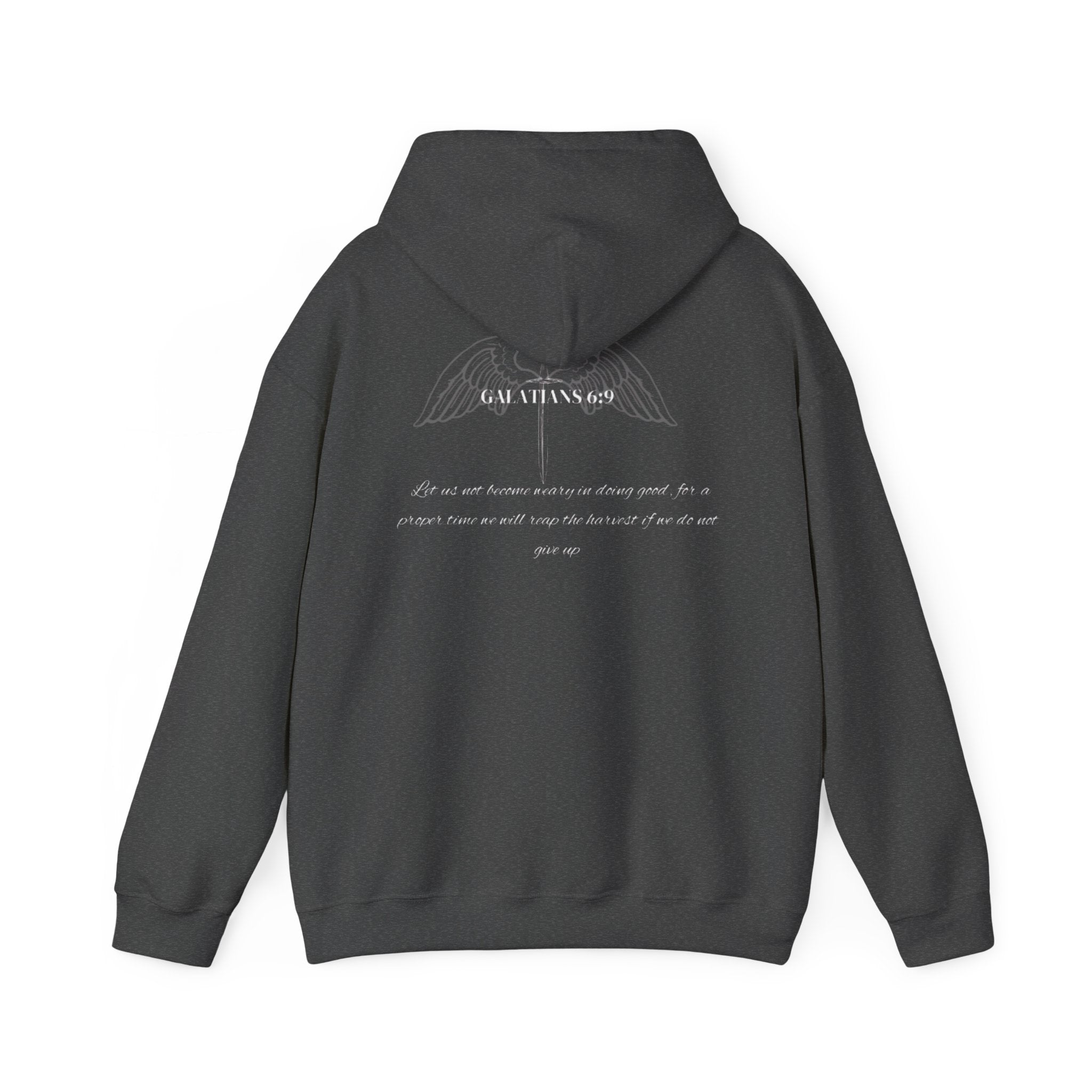 GALATIANS 6:9 COTTON HOODIE (DARK)