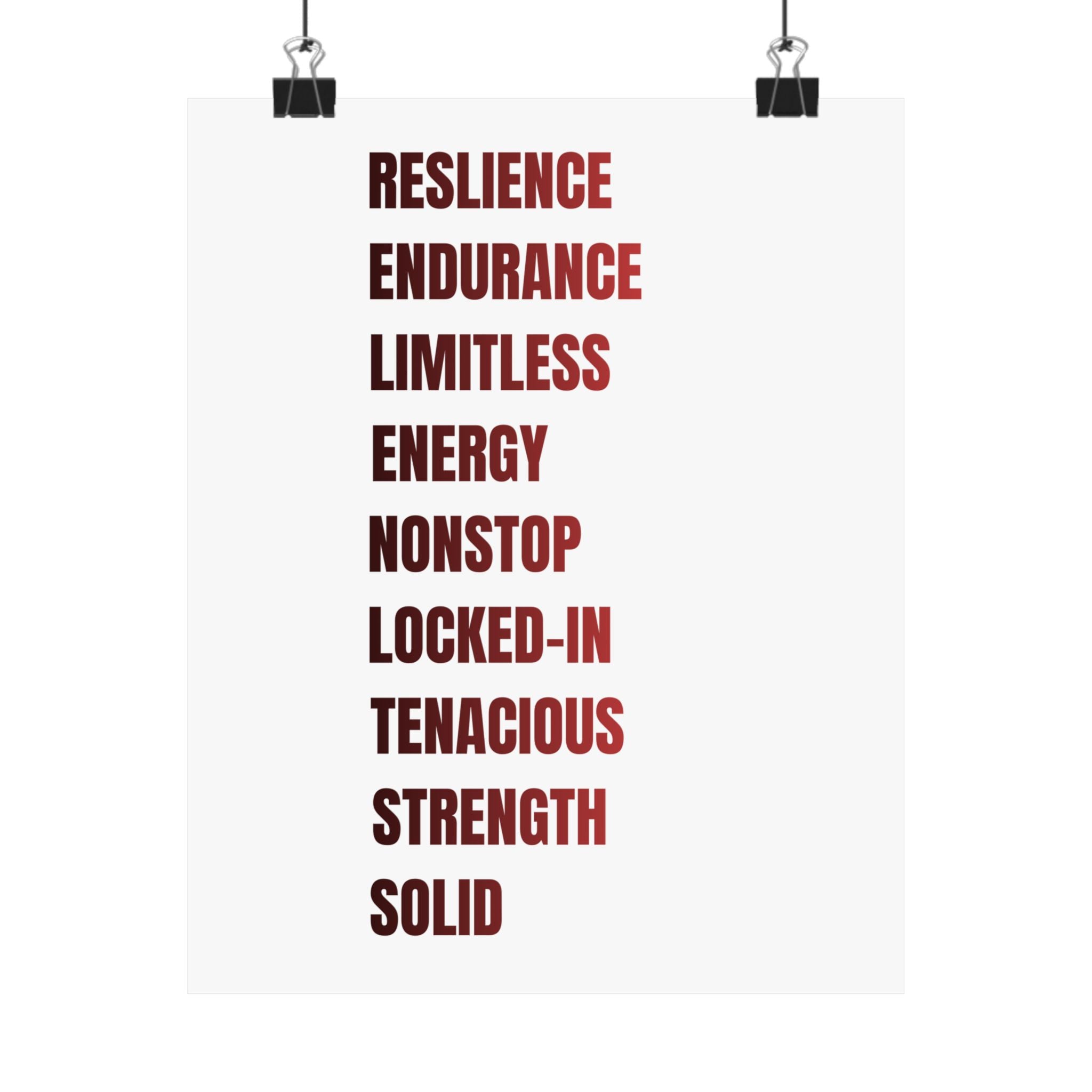 RELENTLESS ACROSTIC POSTER