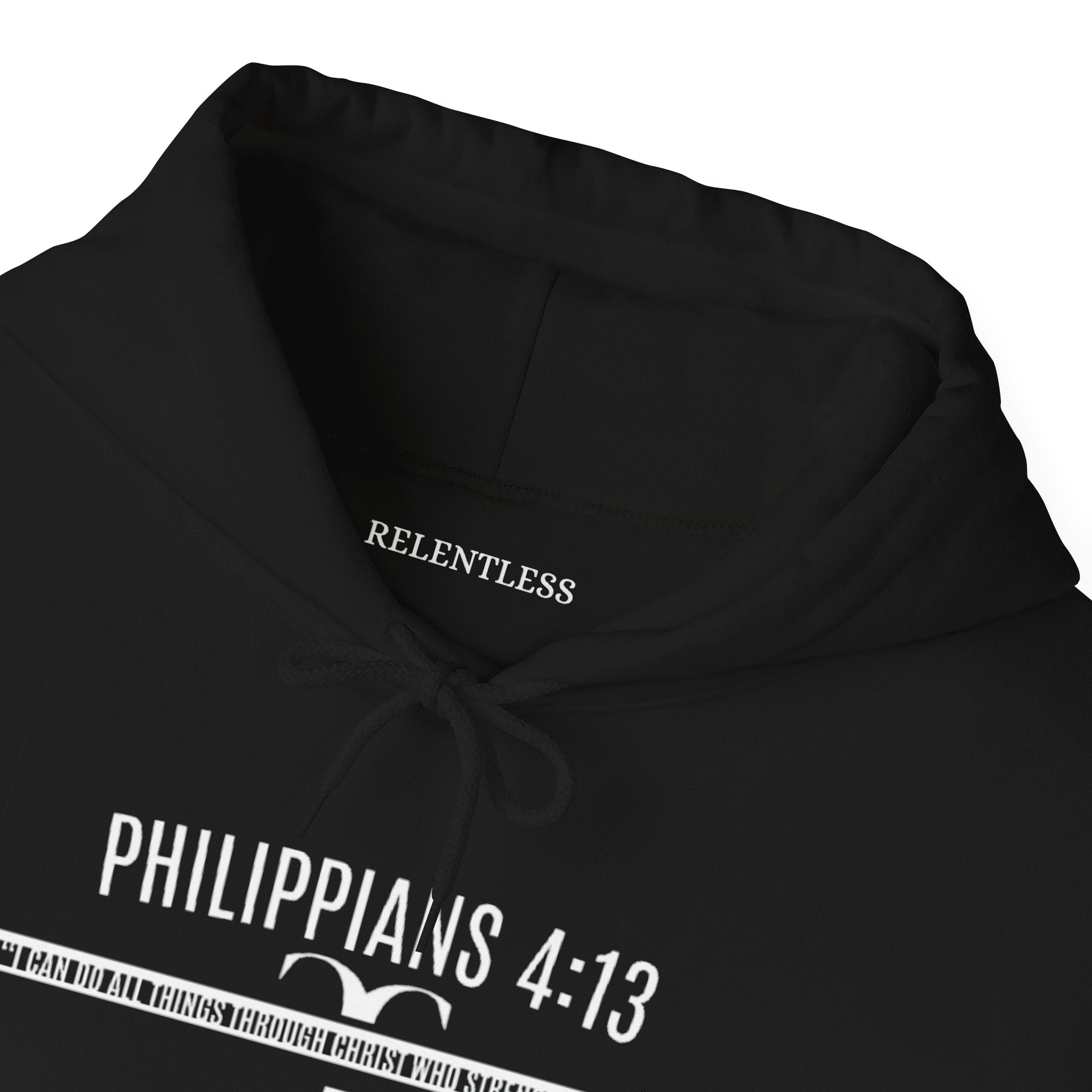 PHILIPPIANS 4:13 COTTON HOODIE (DARK)