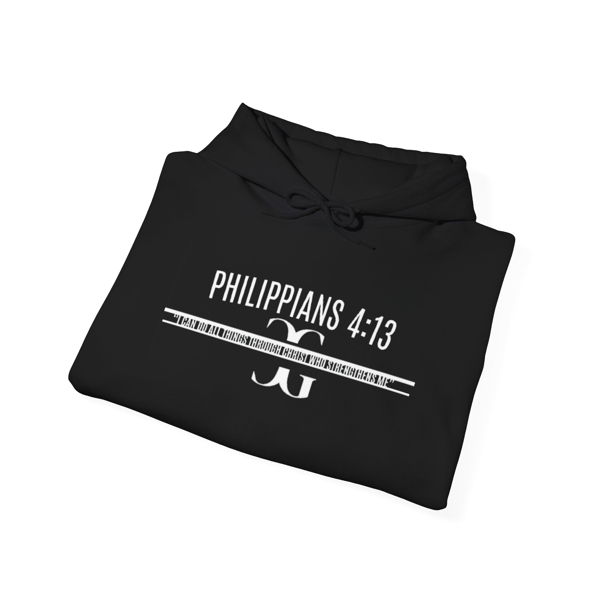 PHILIPPIANS 4:13 COTTON HOODIE (DARK)