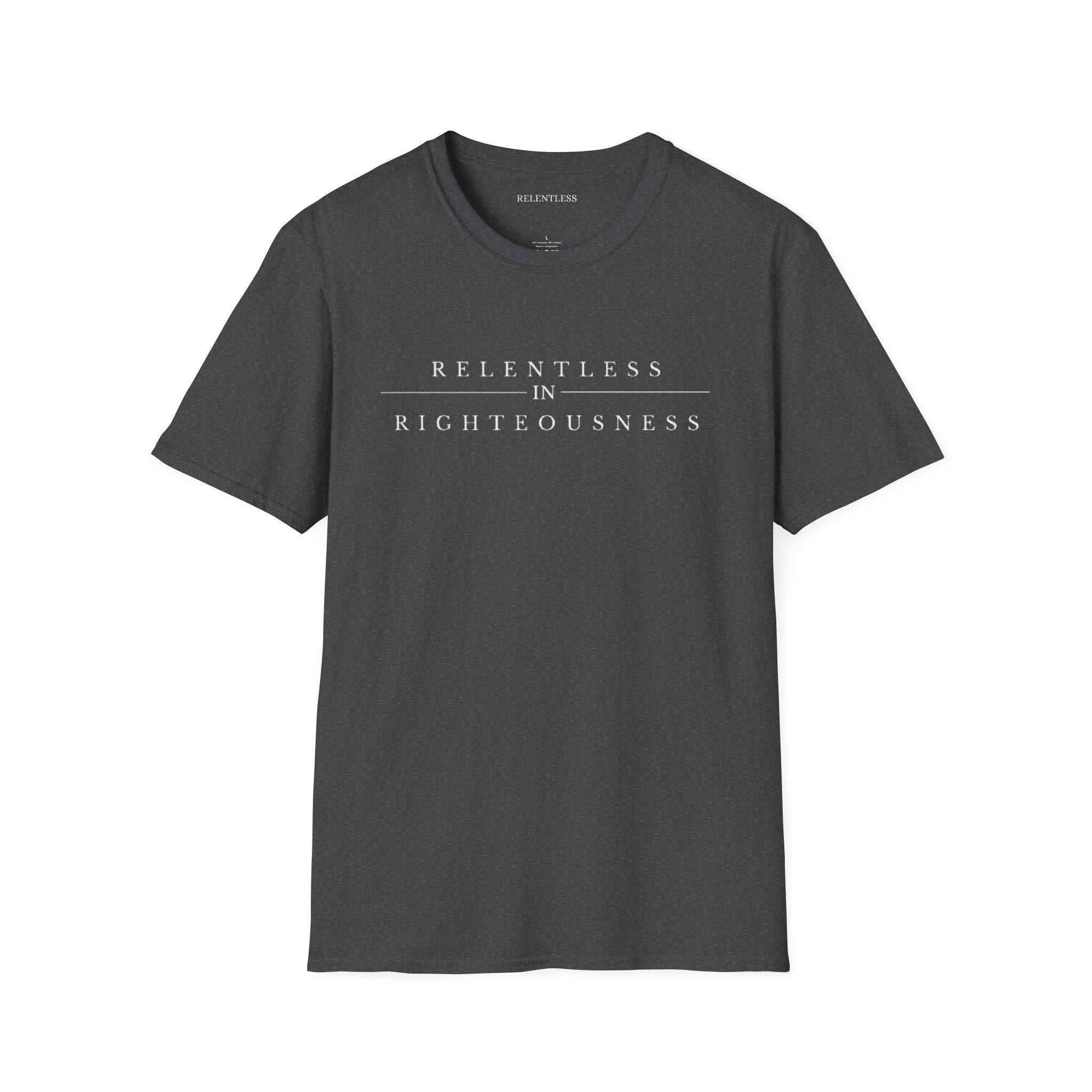 RELENTLESS IN RIGHTEOUSNESS COTTON T-SHIRT (DARK)
