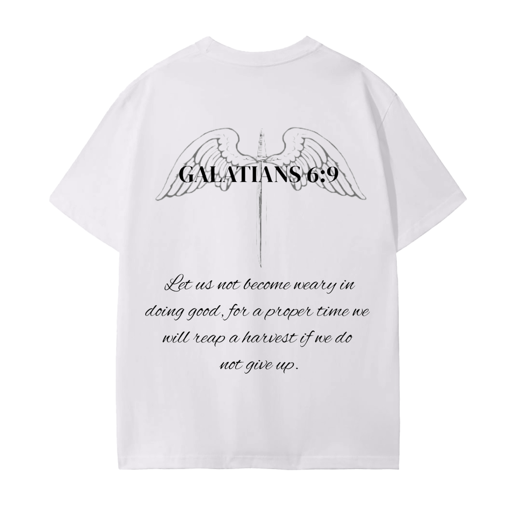 GALATIANS 6:9 COTTON T-SHIRT