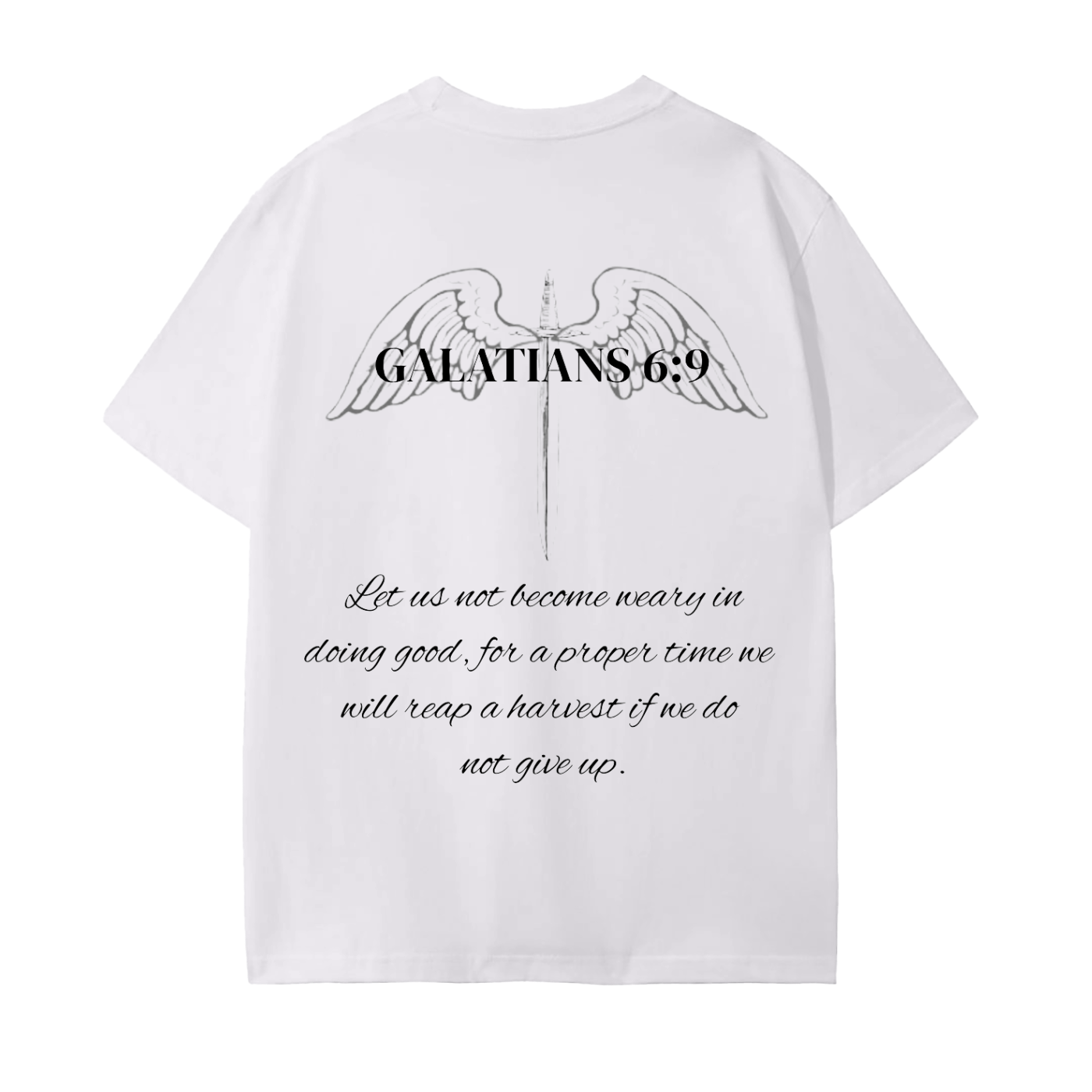 GALATIANS 6:9 COTTON T-SHIRT