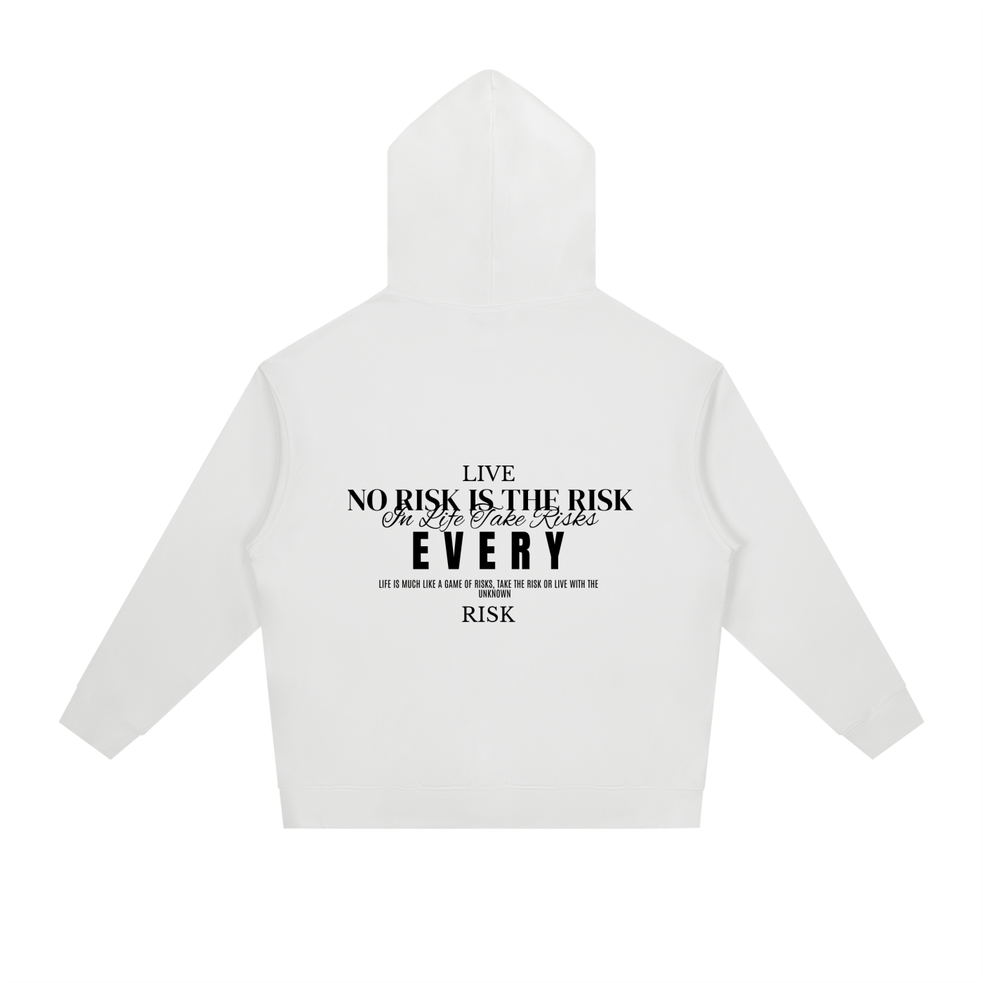 LIVE EVERY RISK COTTON HOODIE