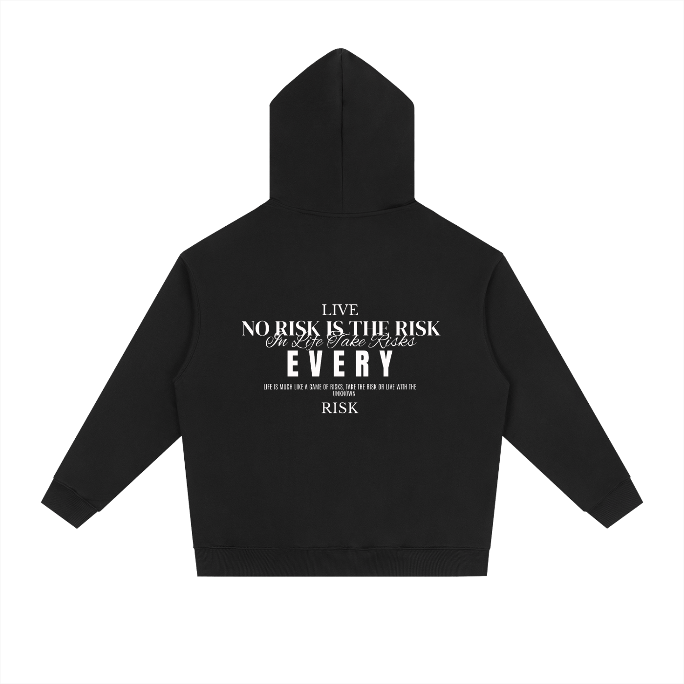 LIVE EVERY RISK COTTON HOODIE (DARK)