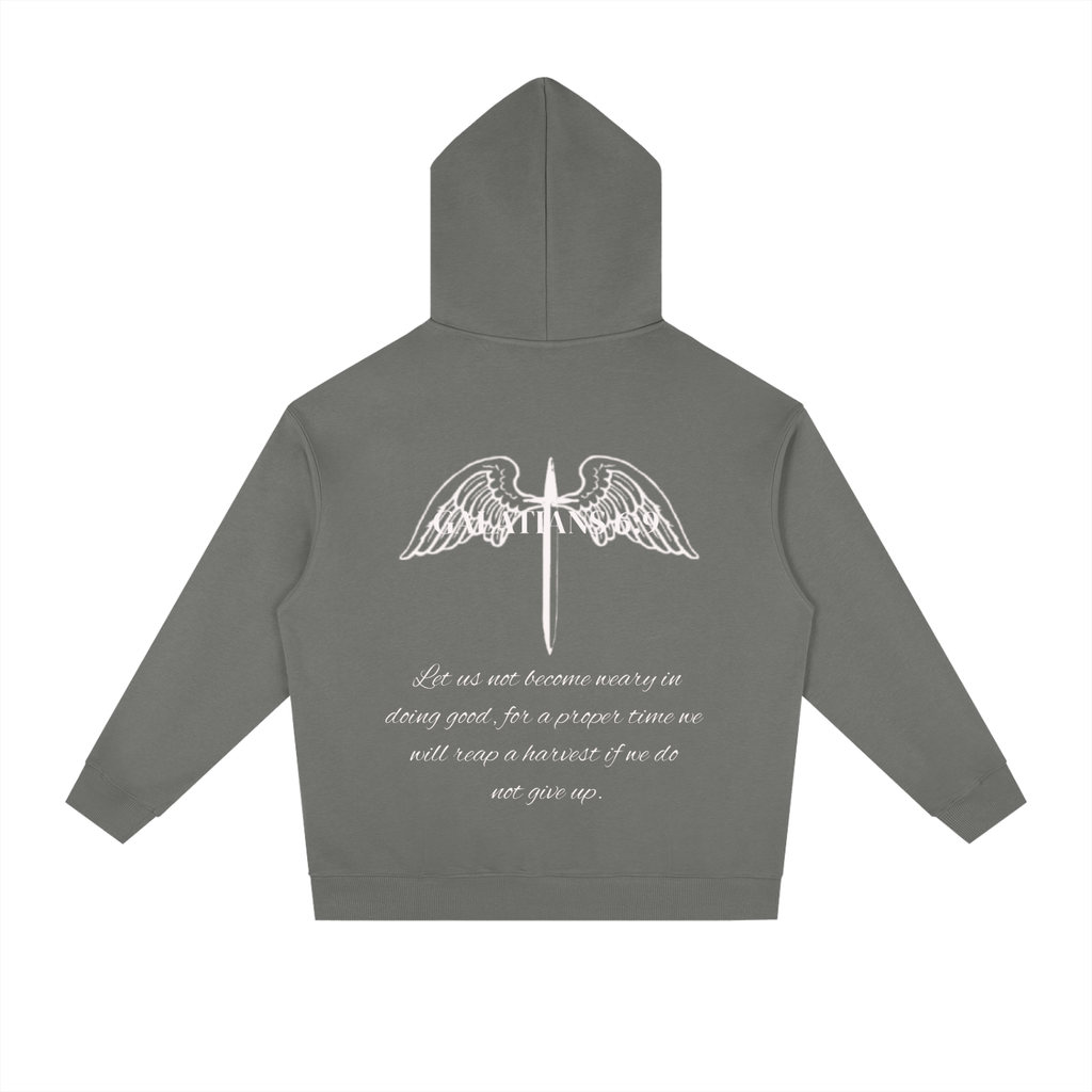 GALATIANS 6:9 COTTON HOODIE (DARK)