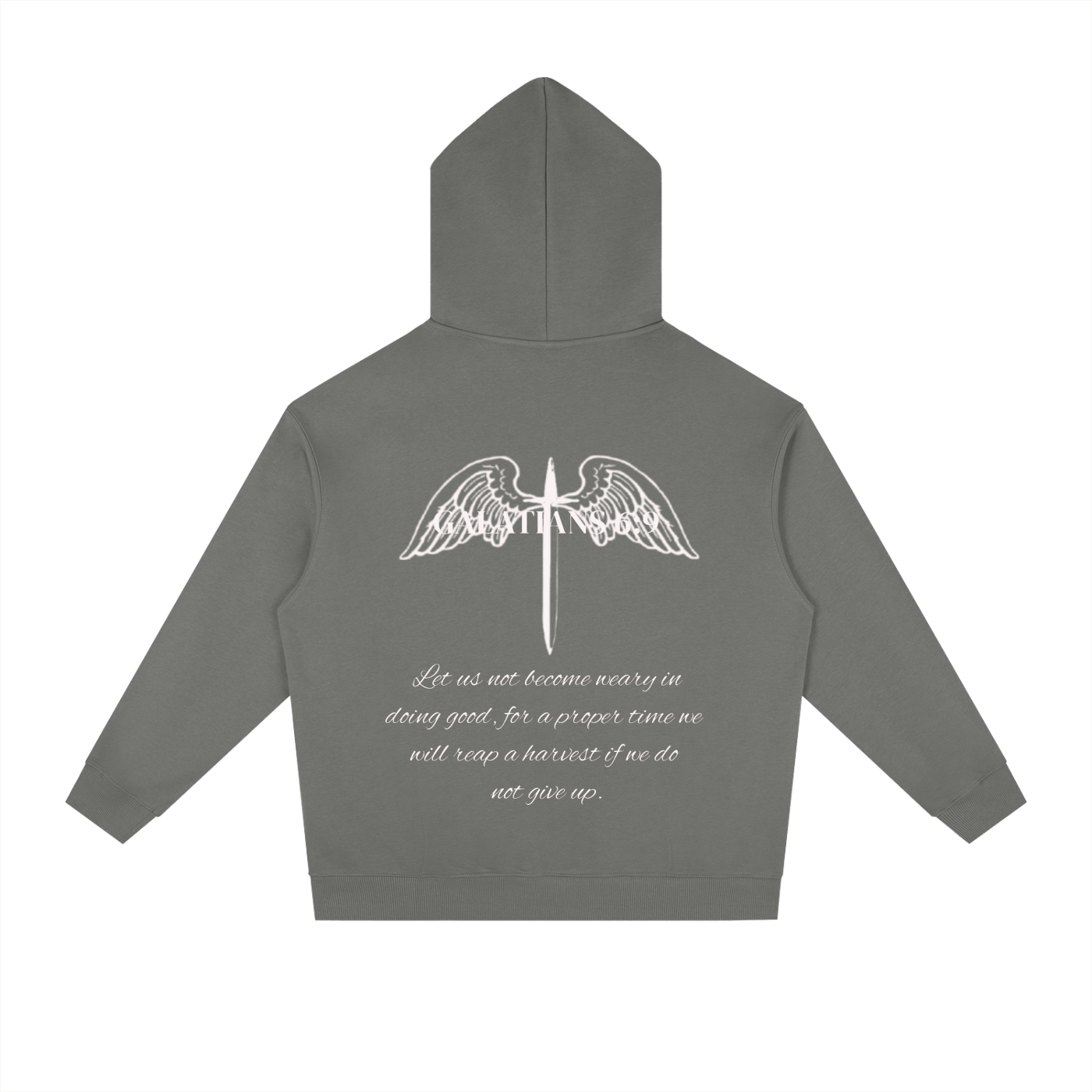 GALATIANS 6:9 COTTON HOODIE (DARK)