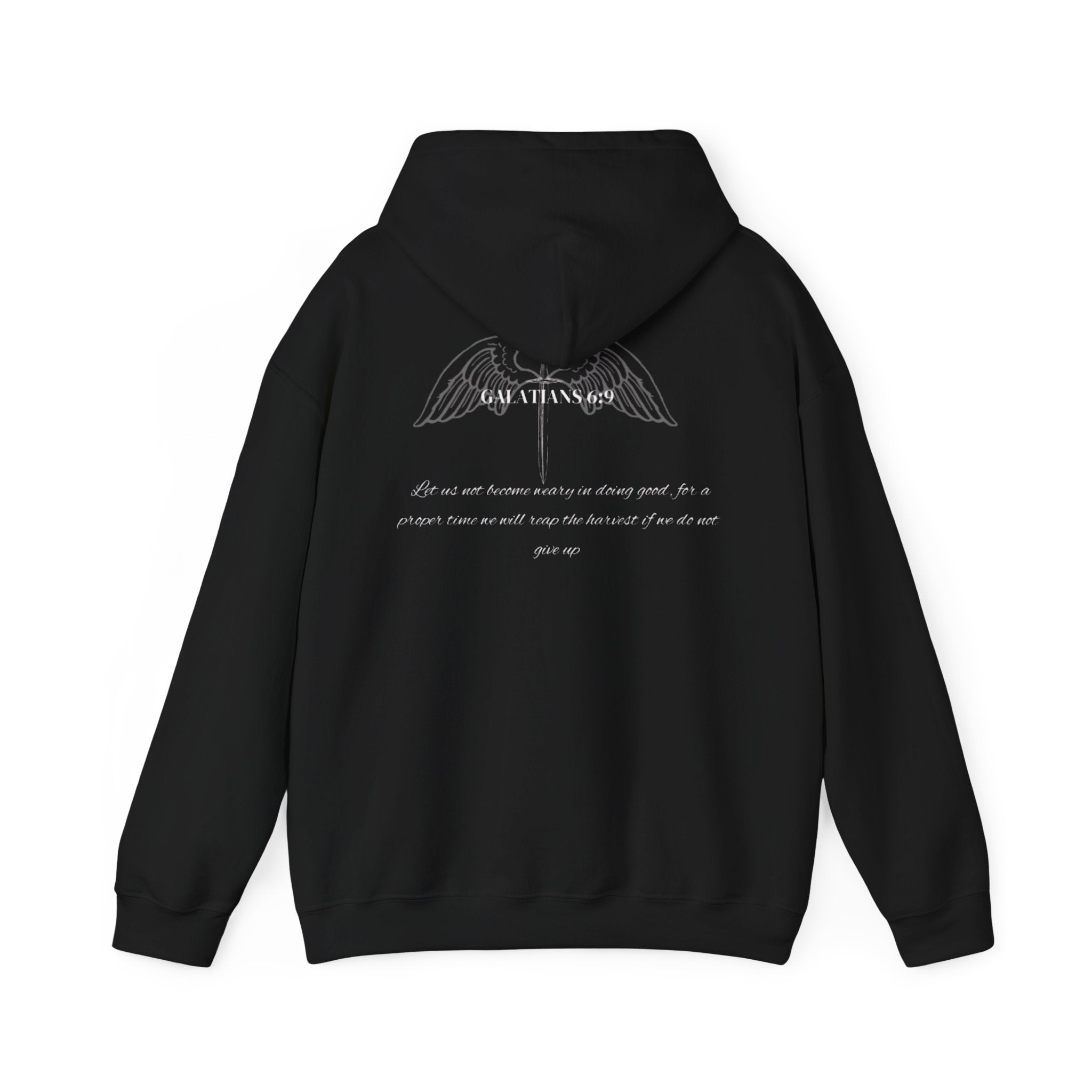 GALATIANS 6:9 COTTON HOODIE (DARK)