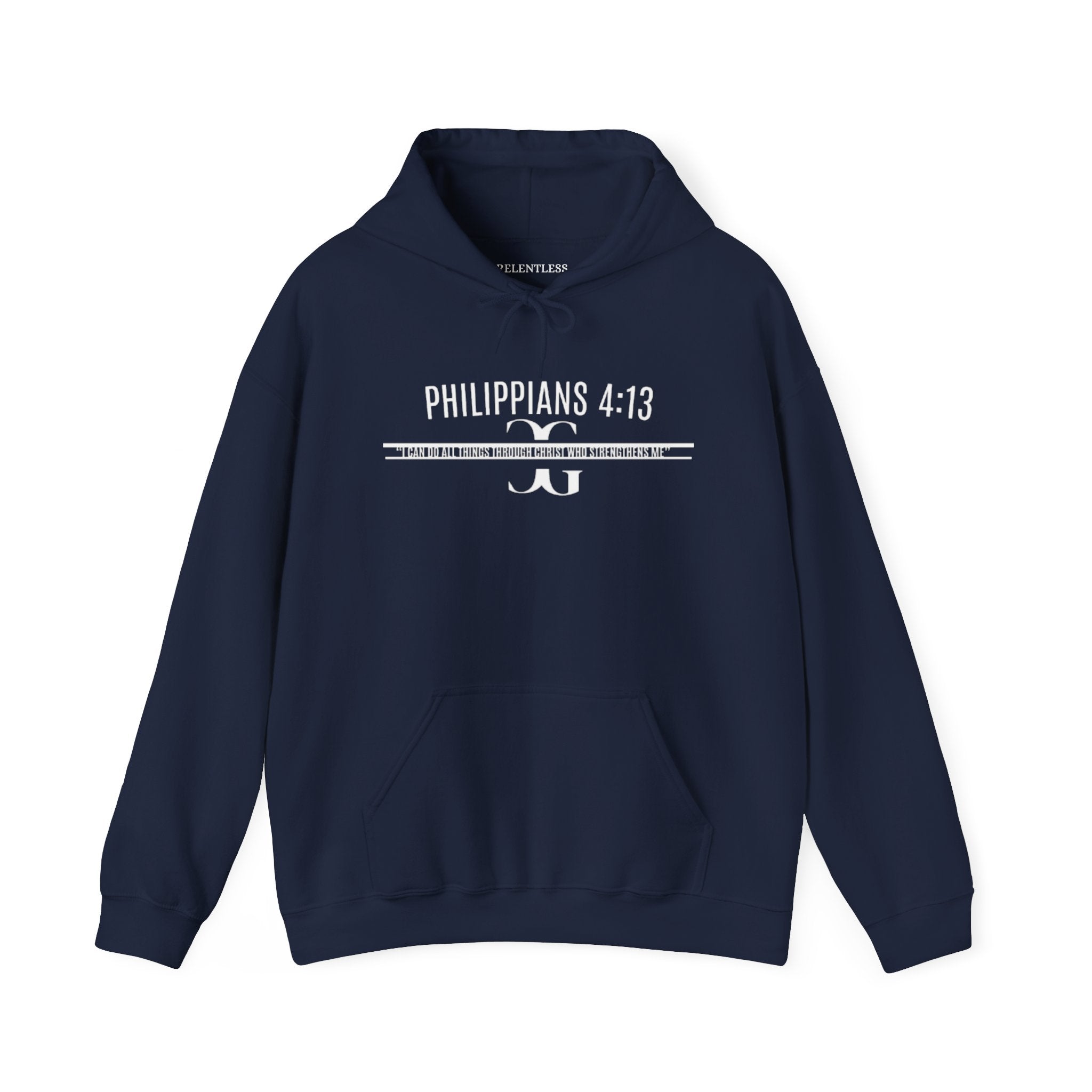 PHILIPPIANS 4:13 COTTON HOODIE (DARK)