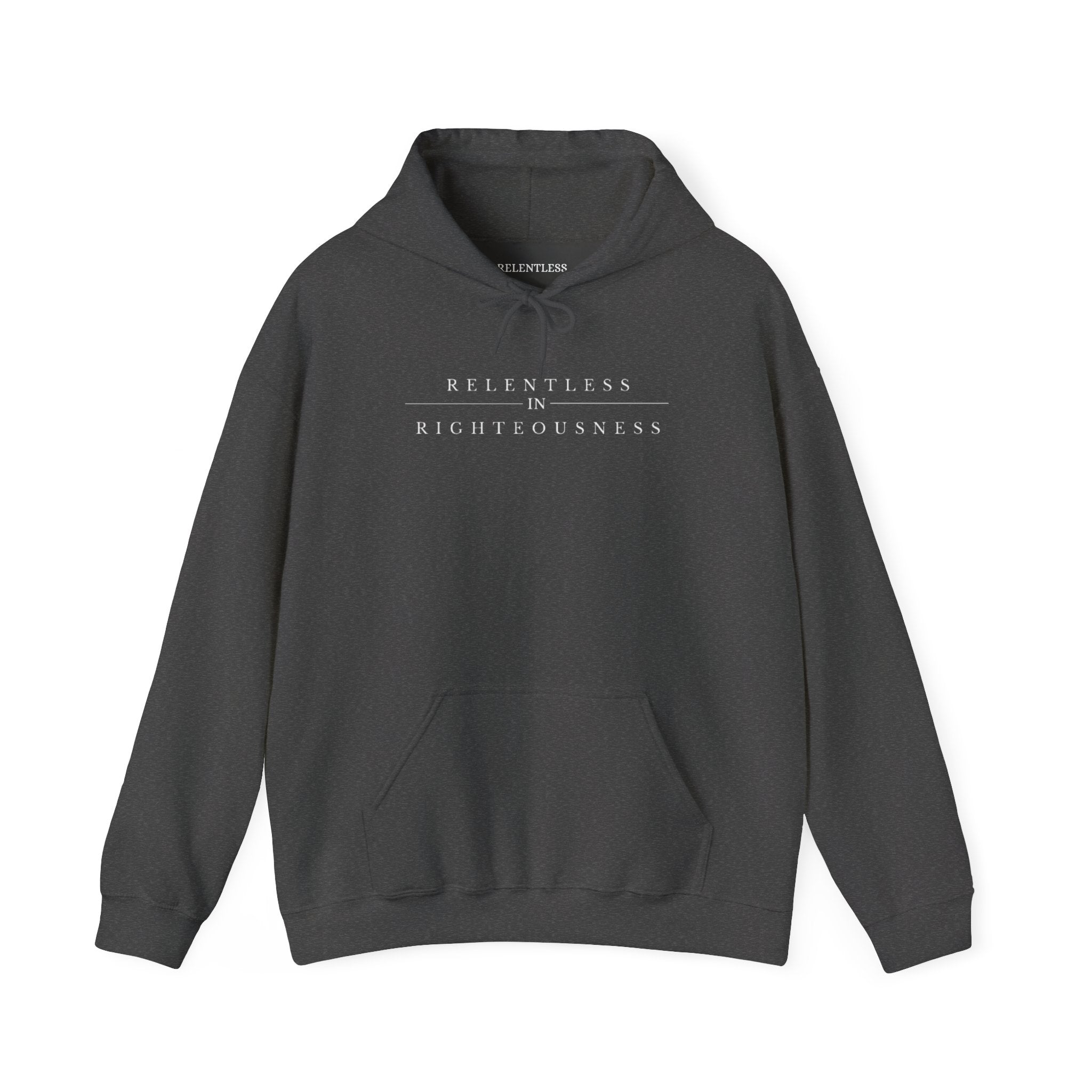 RELENTLESS IN RIGHTEOUSNESS COTTON HOODIE (DARK)