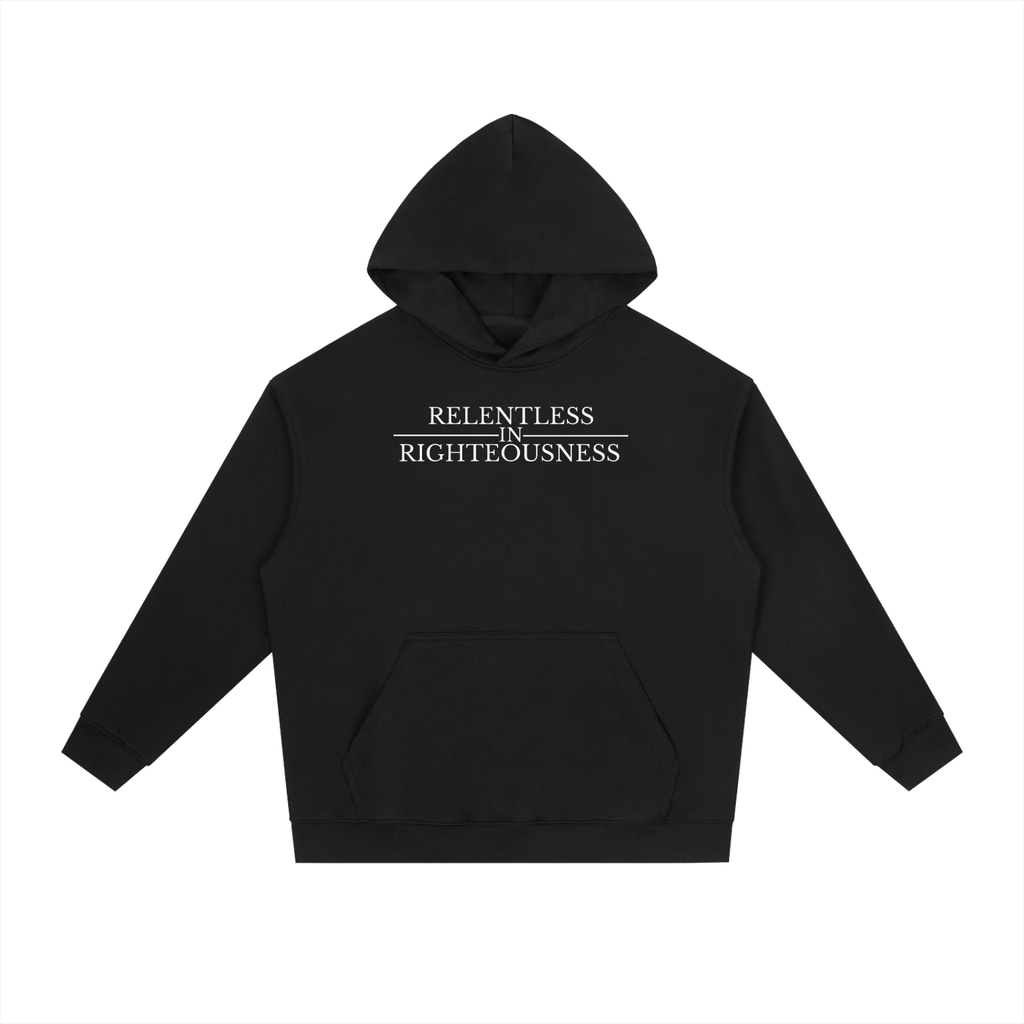 RELENTLESS IN RIGHTEOUSNESS COTTON HOODIE (DARK)