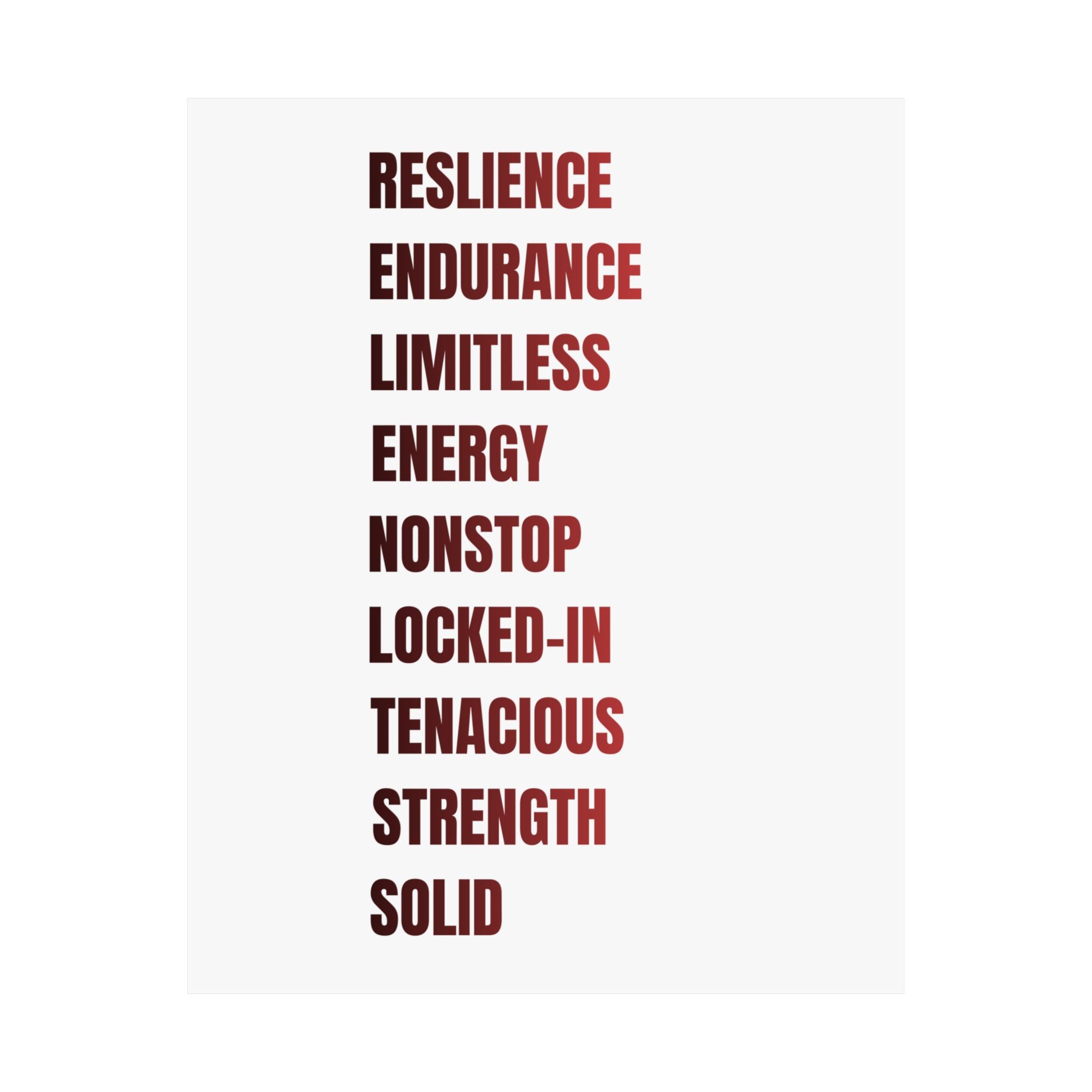 RELENTLESS ACROSTIC POSTER