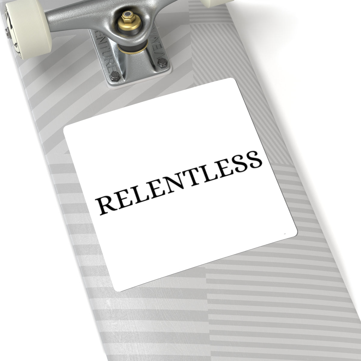 RELENTLES SQUARE STICKER