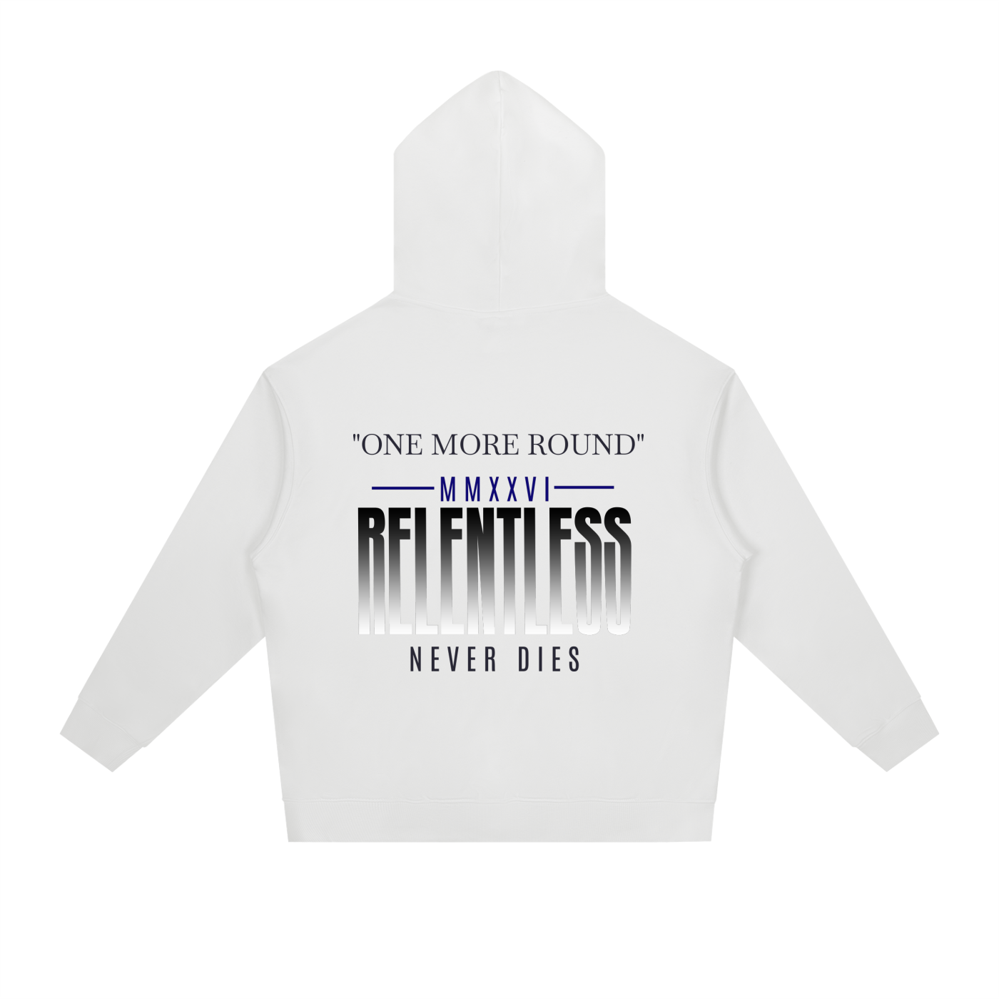 "ONE MORE ROUND" COTTON HOODIE