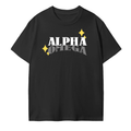 ALPHA OMEGA BLACK COTTON T-SHIRT