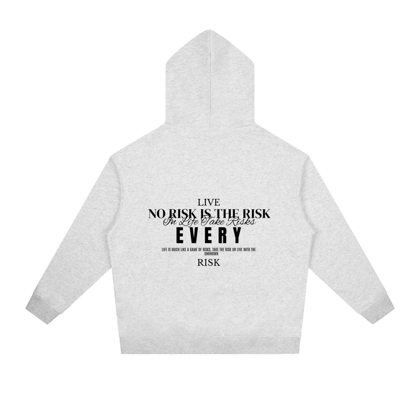 LIVE EVERY RISK COTTON HOODIE