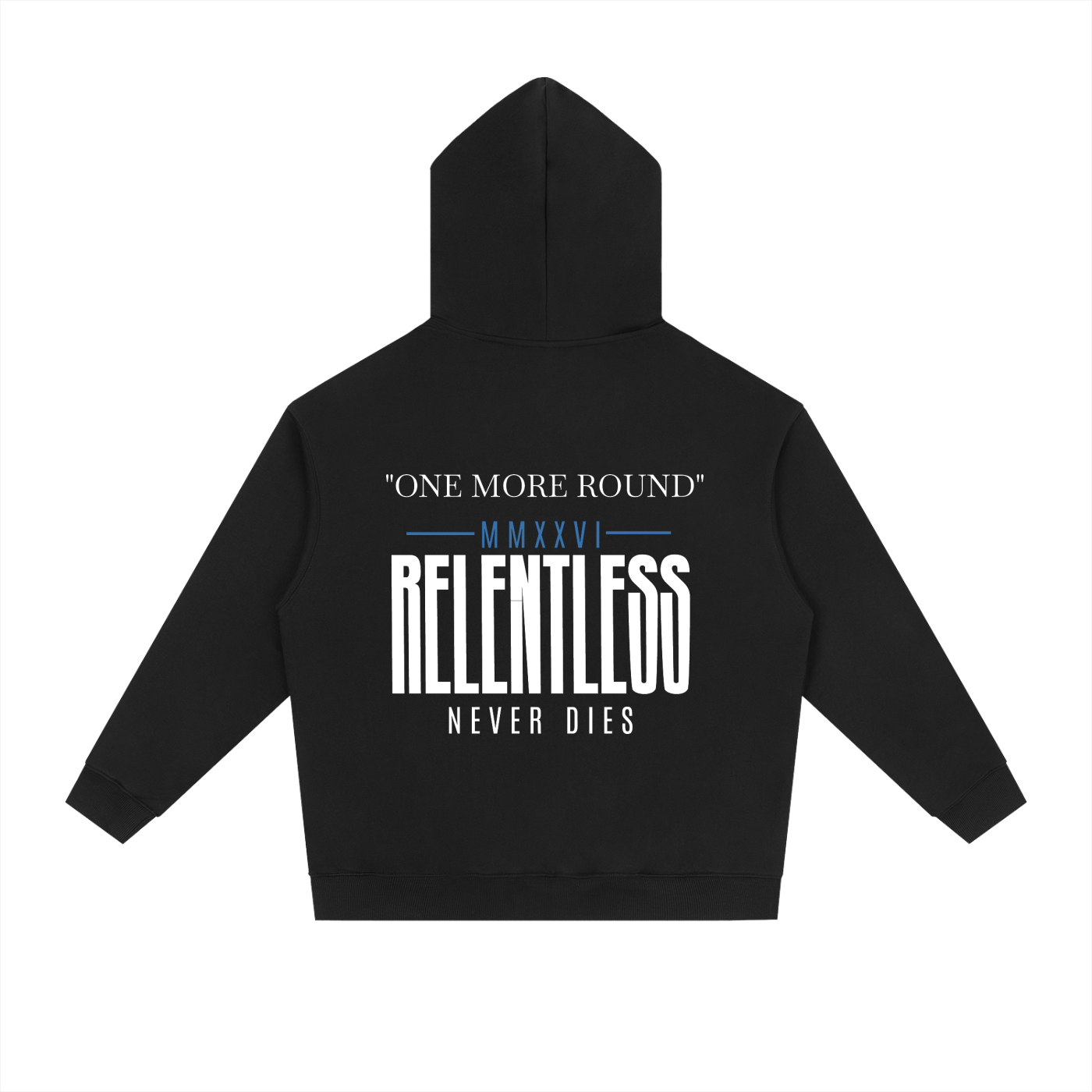 "ONE MORE ROUND" COTTON HOODIE
