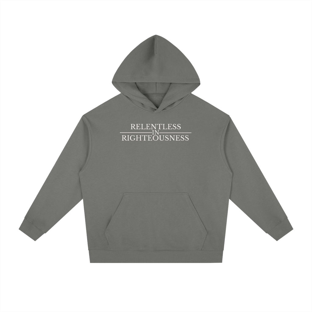 RELENTLESS IN RIGHTEOUSNESS COTTON HOODIE (DARK)