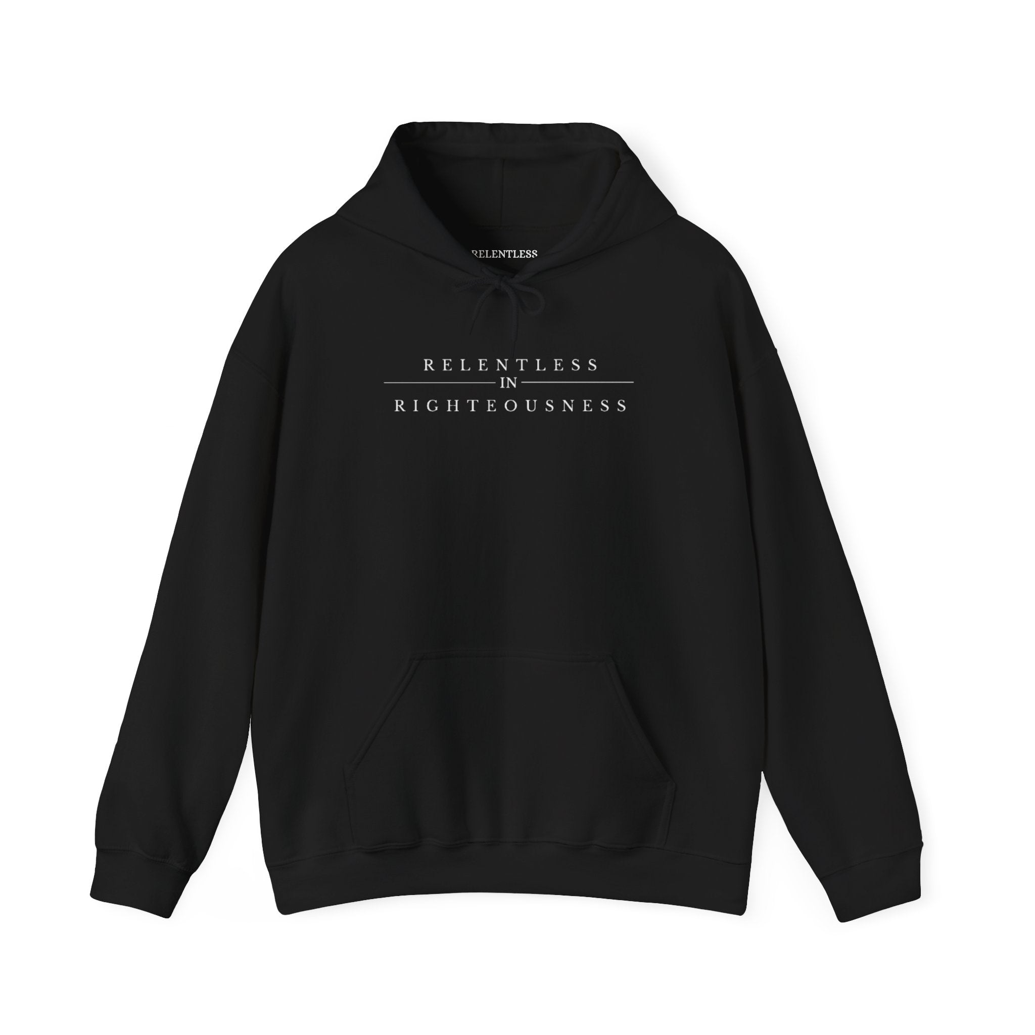 RELENTLESS IN RIGHTEOUSNESS COTTON HOODIE (DARK)
