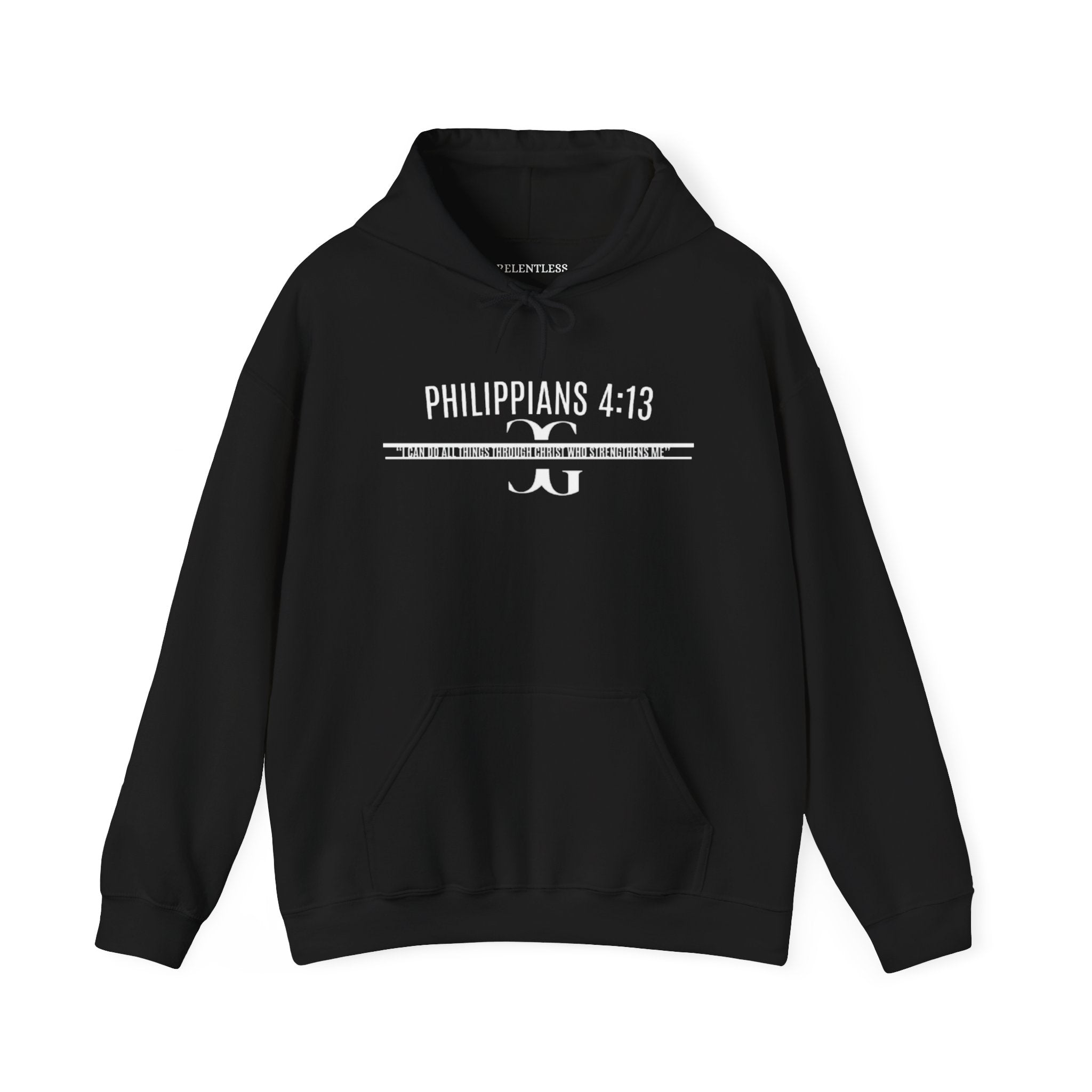 PHILIPPIANS 4:13 COTTON HOODIE (DARK)