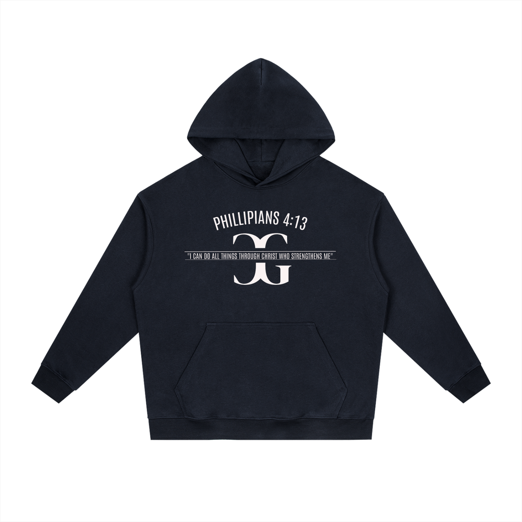PHILIPPIANS 4:13 COTTON HOODIE (DARK)