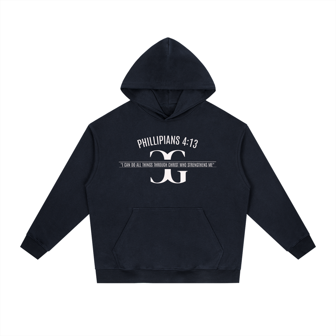 PHILIPPIANS 4:13 COTTON HOODIE (DARK)