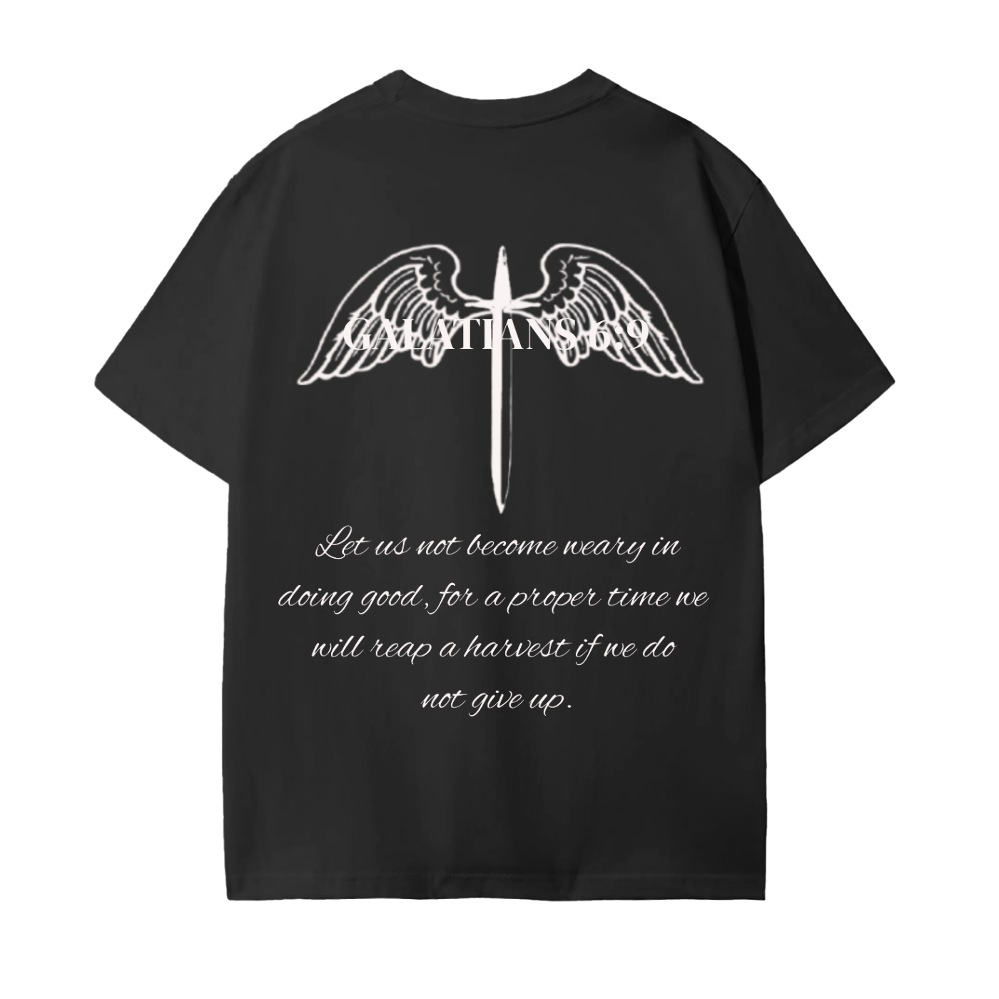 GALATIANS 6:9 COTTON T-SHIRT (DARK)