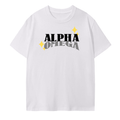 ALPHA OMEGA WHITE COTTON T-SHIRT