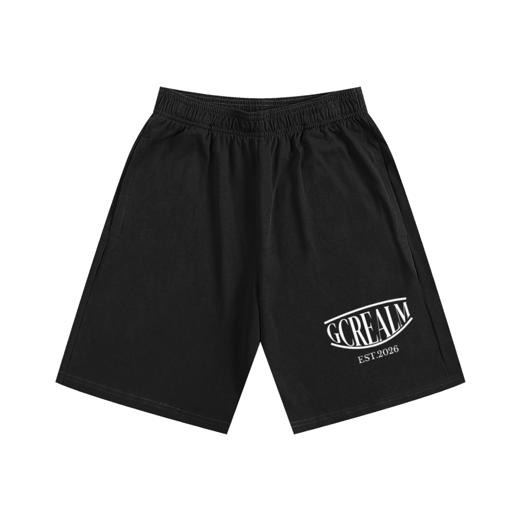 GCREALM BLACK COTTON SHORTS