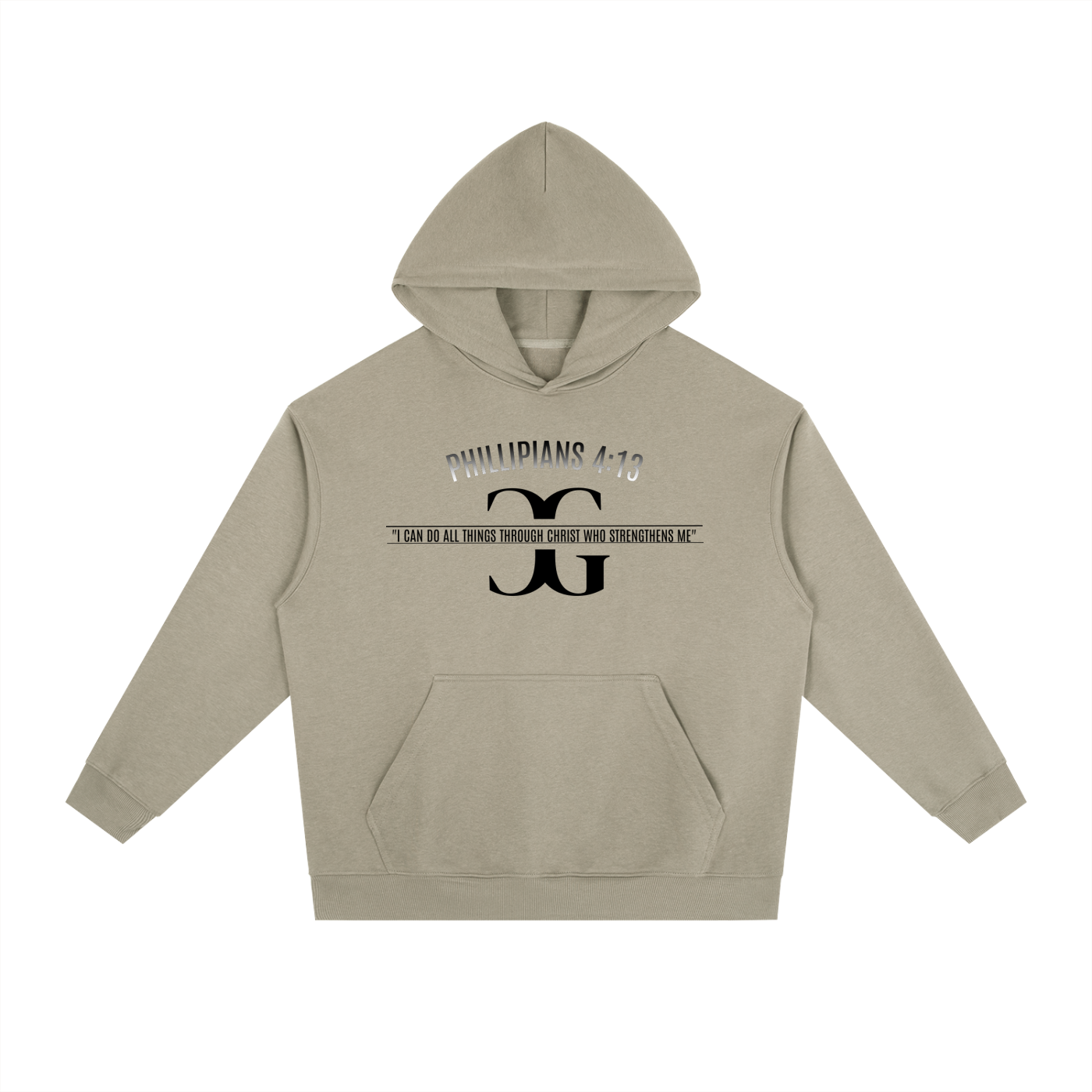 PHILIPPIANS 4:13 COTTON HOODIE