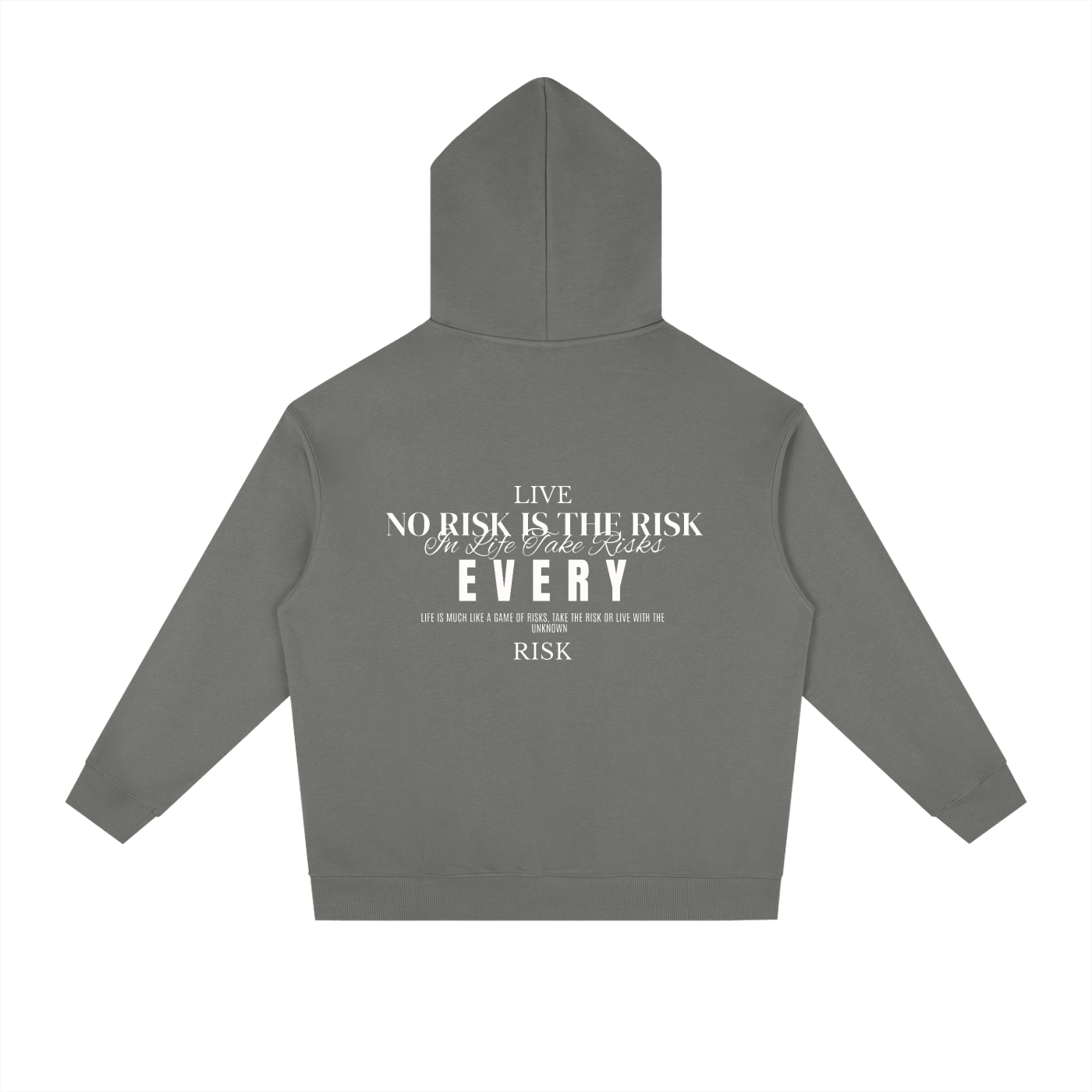 LIVE EVERY RISK COTTON HOODIE (DARK)