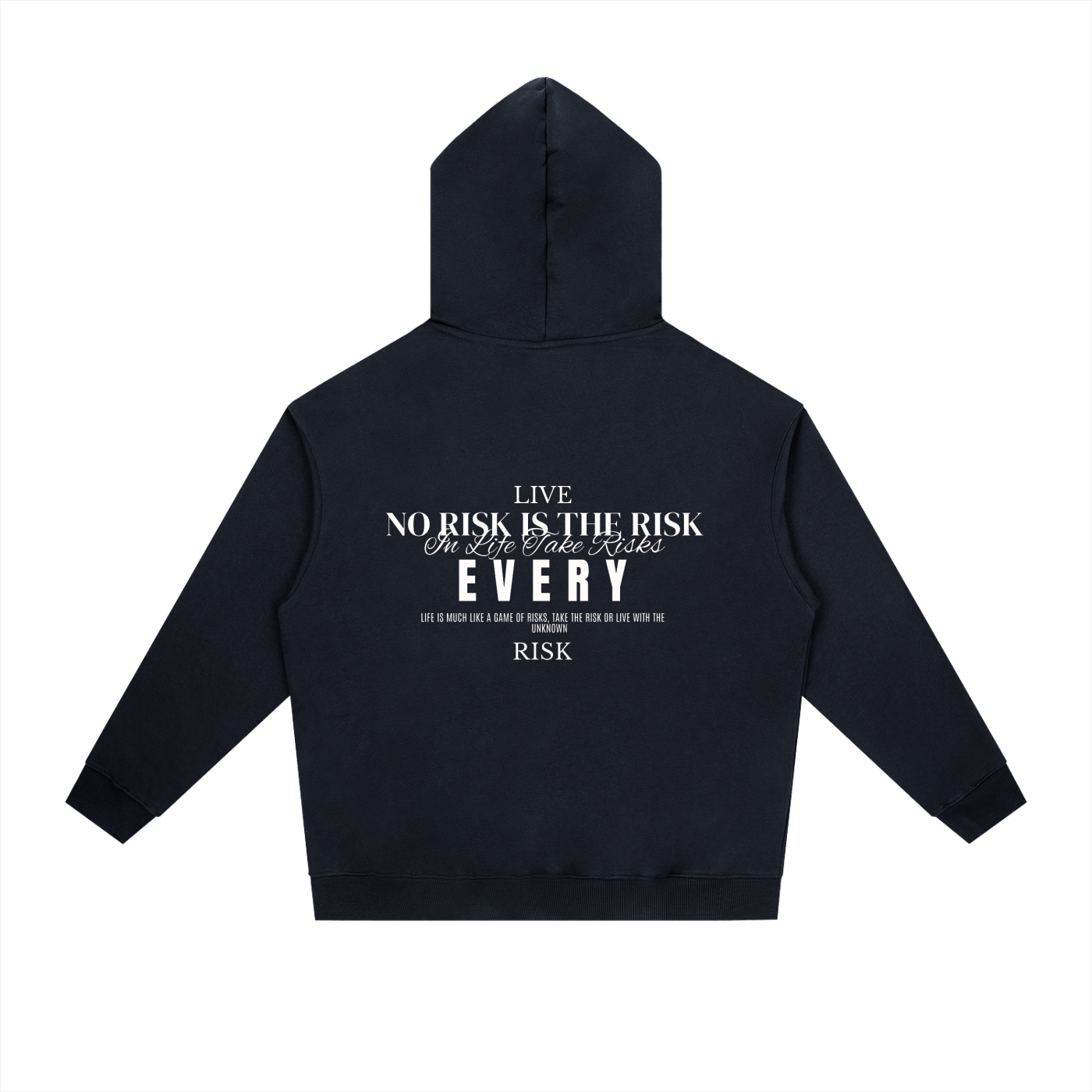 LIVE EVERY RISK COTTON HOODIE (DARK)